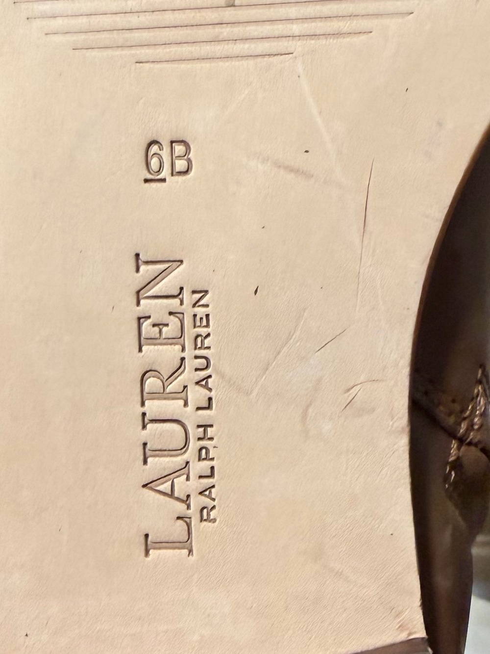 🌸RALPH LAUREN🌸 Brooke II Calfskin Bootie In Brown Size: 6B - Picture 13 of 14
